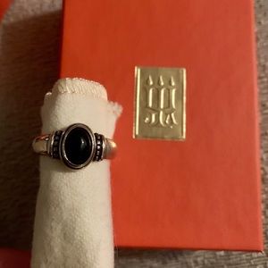 Retired James Avery Black Onyx Ring sz 7.5